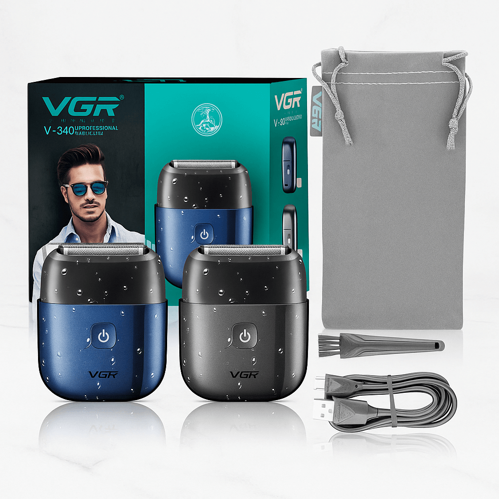 TrimAxis - Men's Triple Blade Electric Shaver, IPX7 Water Resistant Design & USB Type-C Quick Charge