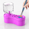 ClearRinse – Automatic Brush Cleaner with Water Circulation and Drain Button – Portable Cleaning Tool