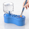 ClearRinse – Automatic Brush Cleaner with Water Circulation and Drain Button – Portable Cleaning Tool