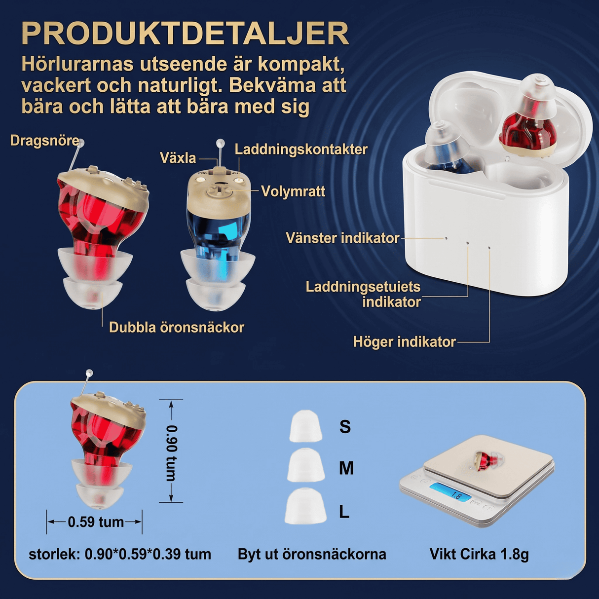 ClearTone - Diskreta Hörapparater – Avancerat Hörhjälpmedel med Brusreducering
