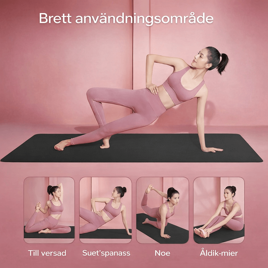 FlexiMat – Halksäker Yogamatta i EVA med 4 mm Dämpning för Yoga, Pilates och Träning