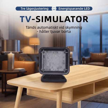 GlowGuard – LED TV Simulator with Timer and Dusk-to-Dawn Sensor – Burglary Protection for Homes, Apartments, and Dorm Rooms
