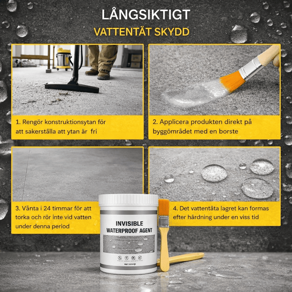 HydraCoat – Vattentät Täckfärg | Transparent Ytbehandling för Reparation av Läckor