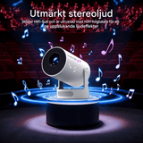 LumiCast View – Magcubic HY300 Pro+ Miniprojektor med Android 11, WiFi 6 og 720P LED-billede til hjemmebiograf og underholdning