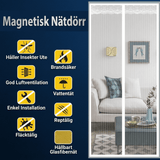 Magnetisk Myggnät för Dörr med Automatisk Stängning | Insektsnät med Magnetlås – Myggskydd för Altan, Balkong & Entré (Flera Storlekar)