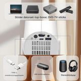 MiniBeam – Trådløs miniprojektor med skærmdeling, 500 ANSI-lumen og 16:9-understøttelse til hjemmet, kontoret og rejser