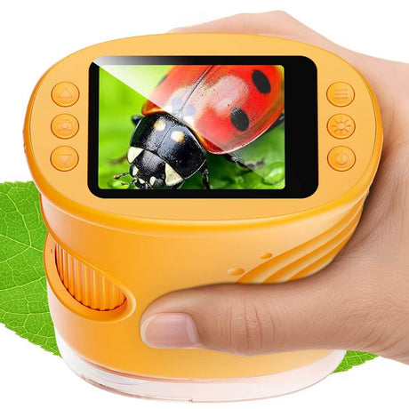 PocketScope – Handhållet Digitalt Barnmikroskop med 2” Skärm, Upp till 1000× Förstoring och Foto- & Videofunktion