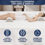 RestCurve – Halvmåneformad Minneskudde för Ben, Knä och Nedre Rygg – Avlastande Memory Foam Stödkudde