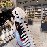 RexBone – Dinosaurieskelett Kostymhatt i Mjuk Plysch för Barn och Vuxna