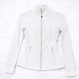 SilkMotion – Slimmad Yoga- och Träningsjacka med Dragkedja, Snabbtorkande Material & Följsam Passform för Aktiv Vardag