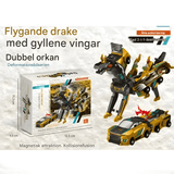 SkyDrake – Magnetisk Crashbil, der forvandles til en flyvende drage | 2-i-1 Legekøretøj til fantasi og bevægelsesleg