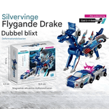 SkyDrake – Magnetisk Crashbil, der forvandles til en flyvende drage | 2-i-1 Legekøretøj til fantasi og bevægelsesleg