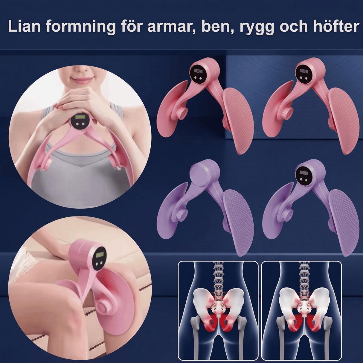 SlimTone – Bekkenbunnstrener og innerlårtrener med motstand | Effektiv trening for ben, hofter og armer
