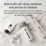 SpinFill – 4-i-1 Roterande Resedispenser med Läckagesäkra Refillflaskor på 40 ml – Kompakt Reseflaska