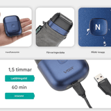 TrimAxis - Men's Triple Blade Electric Shaver, IPX7 Water Resistant Design & USB Type-C Quick Charge