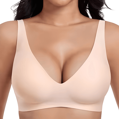 VeloraLift – Sømløs bøjle-bh med fuld skål, dyb V-udskæring og formstøbte skåle for komfort i hverdagen