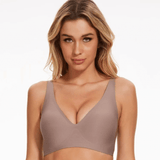 VeloraLift – Sømløs bøjle-bh med fuld skål, dyb V-udskæring og formstøbte skåle for komfort i hverdagen