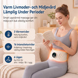 WaistWarm – Värmande EMS-Massagebälte med Rött Ljus för Nedre Rygg, Midja och Magmuskler – 6 Lägen, 16 Nivåer och 3 Värmenivåer