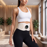 WaistWarm – Värmande EMS-Massagebälte med Rött Ljus för Nedre Rygg, Midja och Magmuskler – 6 Lägen, 16 Nivåer och 3 Värmenivåer