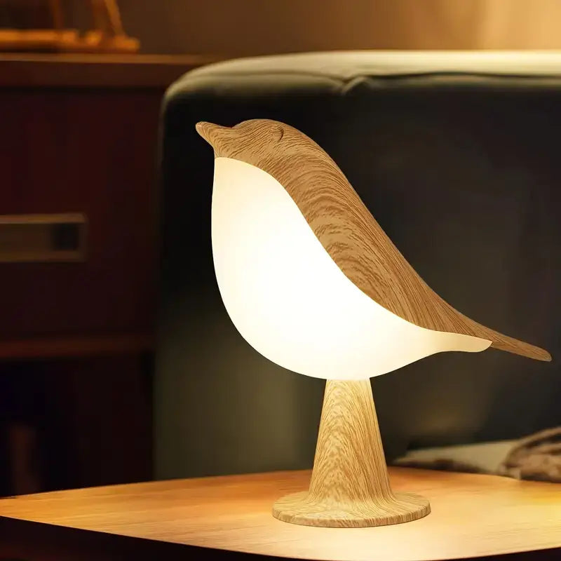 FeatherGlow – LED Fågelnattlampa med Touchstyrning | Dekorativ & Avslappnande Belysning för Sovrum och Vardagsrum