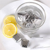 FrostGleam - Stainless Steel Ice Cube Set | Reusable Ice Cubes for Whiskey, Wine & Cocktails - Stylish, Cool & No Dilution