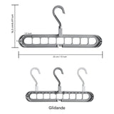 ClosetEase - Platsbesparande Klädhängare | Multifunktionell Galge med 9 Krokar & 360° Roterande Krok