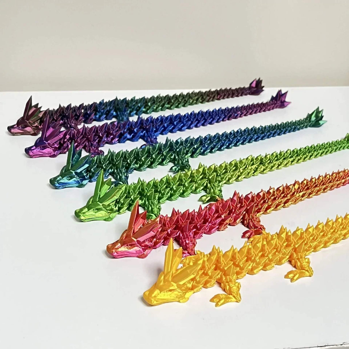DrakeMorph - Rörlig 3D-printad Drakmodell för Dekor och Fantasi