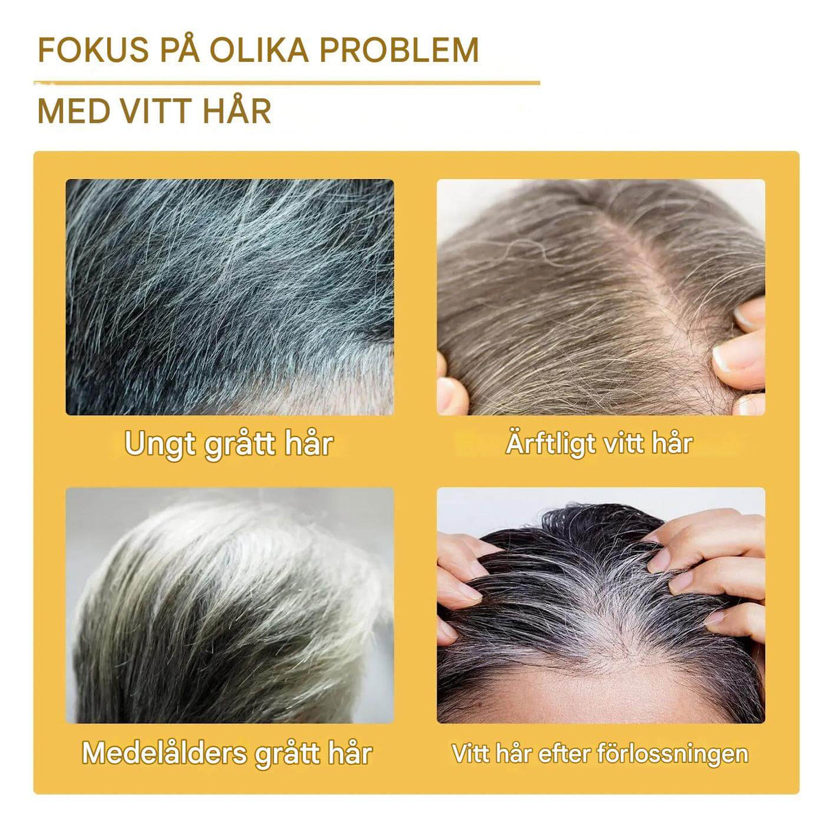 ToneRoot Serum – Hårserum för Grått och Vitt Hår | Naturlig Färgförbättring och Näring för Hårbotten