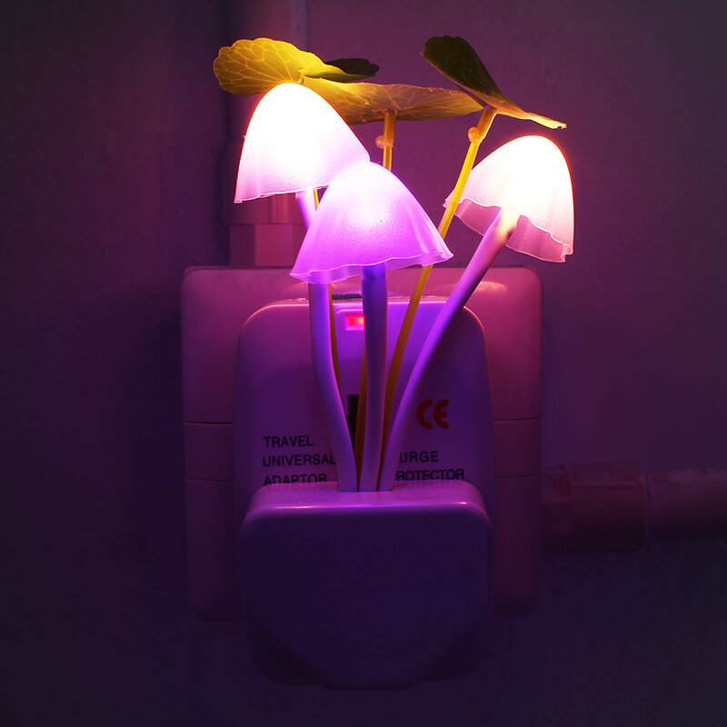GlowLush – Sensorstyrd LED Nattlampa med Svampdesign | Mjuk Belysning för Drömmiga Kvällar