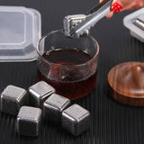 FrostGleam - Stainless Steel Ice Cube Set | Reusable Ice Cubes for Whiskey, Wine & Cocktails - Stylish, Cool & No Dilution