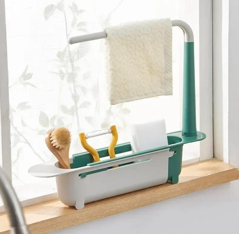 SinkSmart – Justerbar Förvaringskorg för Diskho | Håll Ordning vid Diskbänken med Stil