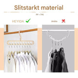 ClosetEase - Platsbesparande Klädhängare | Multifunktionell Galge med 9 Krokar & 360° Roterande Krok