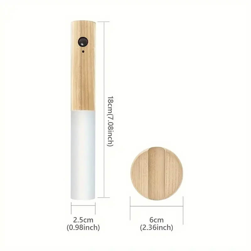 SensoRay – Trådlös LED-Nattlampa med Rörelsesensor | Elegant Trädesign och Uppladdningsbar
