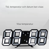 BrightChrono – 3D Digital LED Vägg- & Bordsklocka | Stilren Tidsvisning för Hem & Kontor