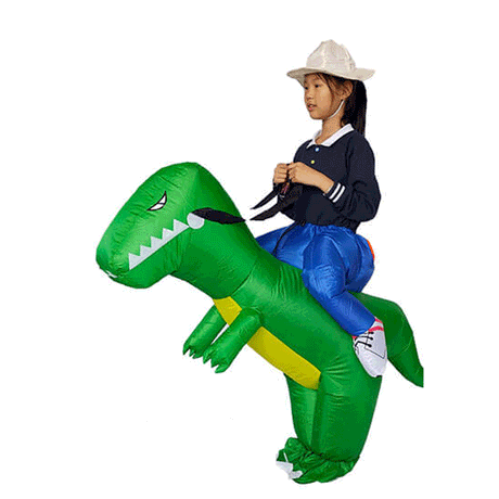 Uppblåsbar Dinosaurie Kostym för Barn & Vuxna