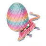 MystiCore - Œuf de dragon imprimé en 3D avec un mini-dragon articulé : une touche de magie pour le bureau ou la chambre d'enfant
