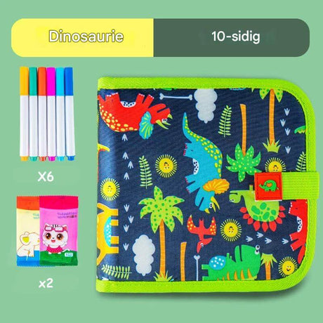 DoodleBloom – Återanvändningsbar Ritbok för Barn | Torkbar & Bärbar Kreativitet med Magisk Penna