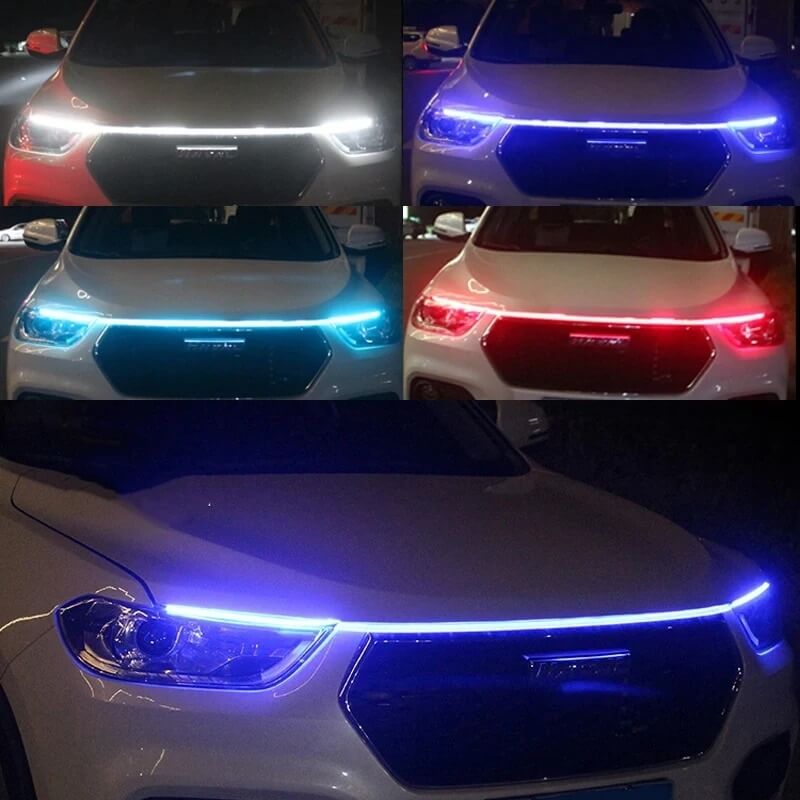 GlowTail - LED DRL Car Headliner | 150cm Sequential Light Strip with Water Resistant Design