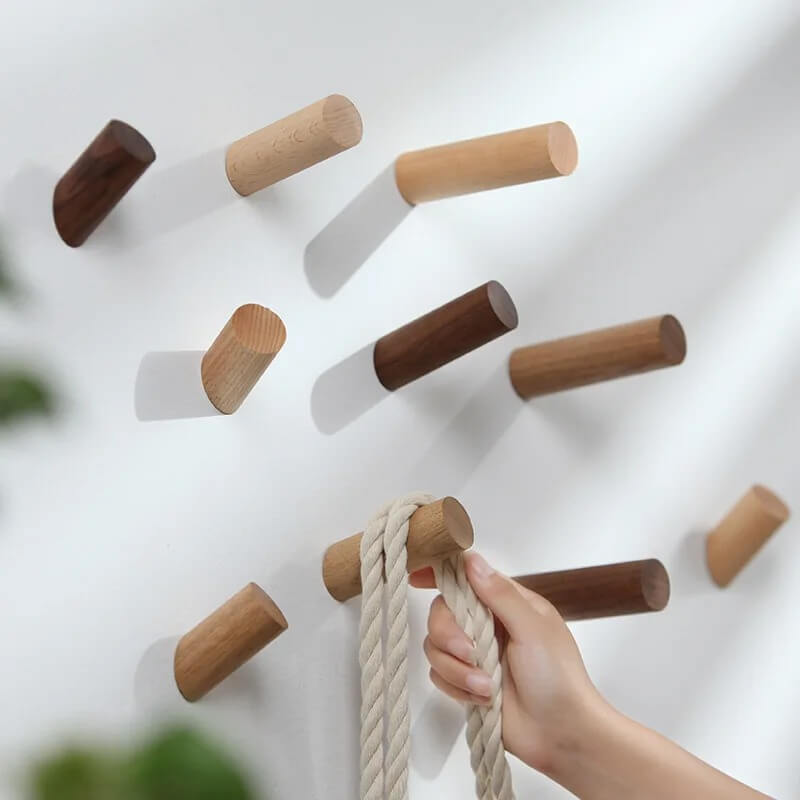 BarkHook – Väggmonterad Träkrok för Kläder, Nycklar & Accessoarer | Stilren Förvaring i Naturlig Design