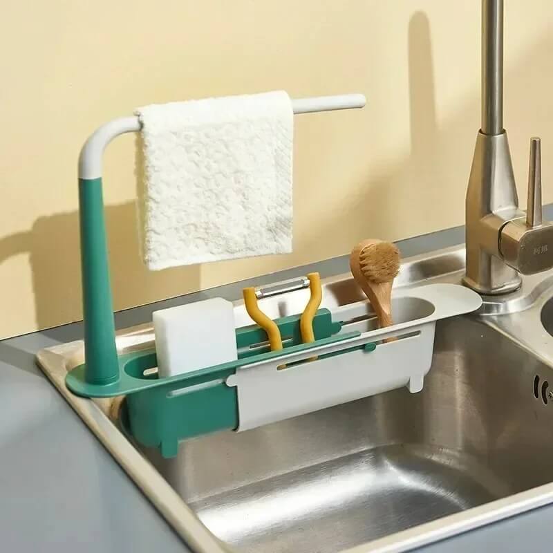 SinkSmart – Justerbar Förvaringskorg för Diskho | Håll Ordning vid Diskbänken med Stil