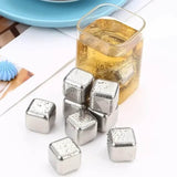 FrostGleam - Stainless Steel Ice Cube Set | Reusable Ice Cubes for Whiskey, Wine & Cocktails - Stylish, Cool & No Dilution