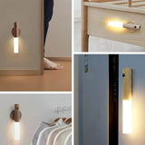 SensoRay – Trådlös LED-Nattlampa med Rörelsesensor | Elegant Trädesign och Uppladdningsbar