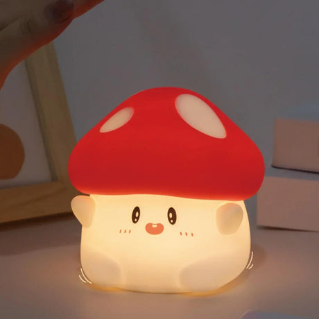 GlowShroom – LED nattlampa i silikon | Mjuk pumpa-, svamp- eller spökdesign för barnrum och sovrum