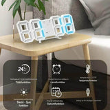BrightChrono – 3D Digital LED Vägg- & Bordsklocka | Stilren Tidsvisning för Hem & Kontor