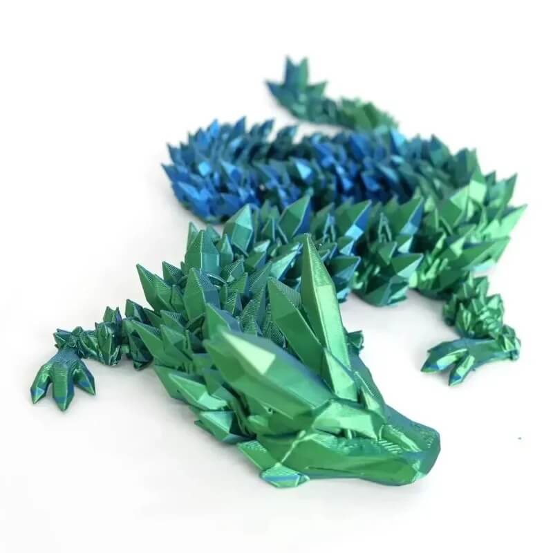 DrakeMorph - Rörlig 3D-printad Drakmodell för Dekor och Fantasi