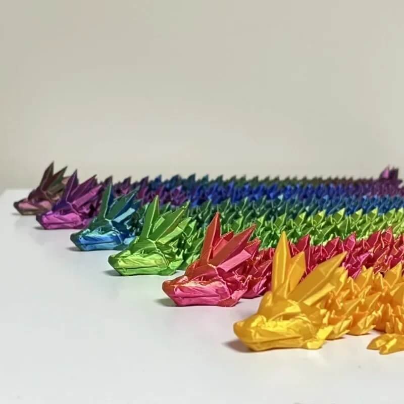 DrakeMorph - Rörlig 3D-printad Drakmodell för Dekor och Fantasi