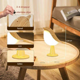 FeatherGlow – LED Fågelnattlampa med Touchstyrning | Dekorativ & Avslappnande Belysning för Sovrum och Vardagsrum