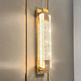 LuxeAngle – Vägglampa med Bubble Kristall och Guldbelagd Metall | Elegant och Lyxig Dekorationsbelysning för Sovrum & Vardagsrum
