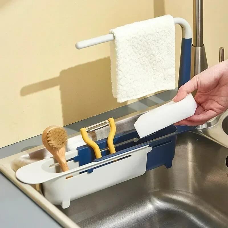 SinkSmart – Justerbar Förvaringskorg för Diskho | Håll Ordning vid Diskbänken med Stil