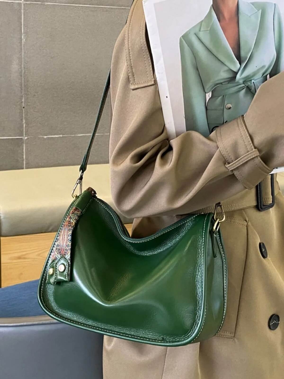 Luxury Leather Bag – Rymlig och elegant handväska i äkta läder